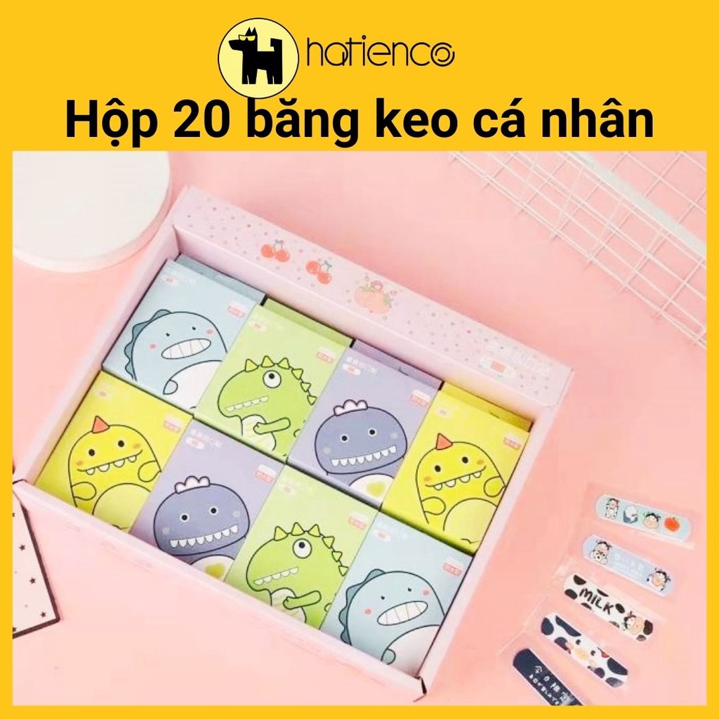 Hộp 20 Băng cá nhân, băng keo cá nhân hình dễ thương cho bé