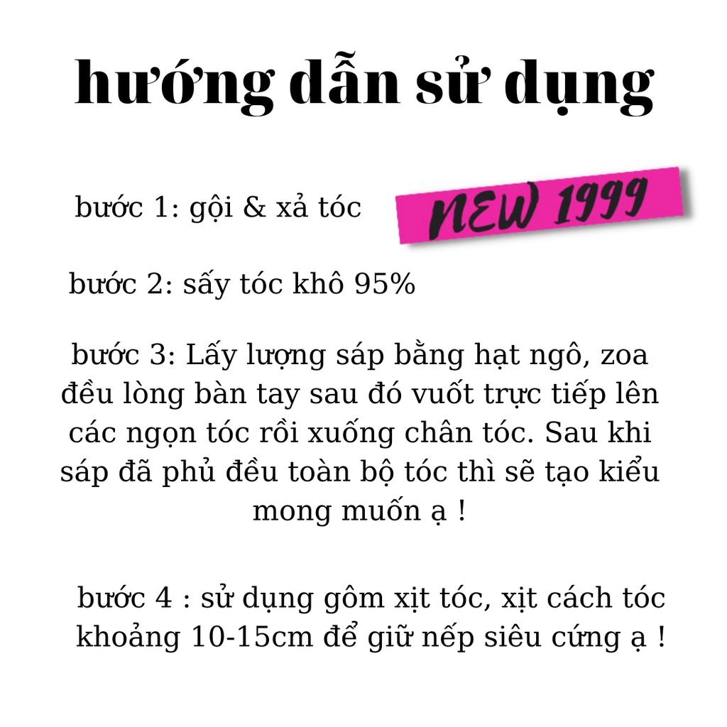 Gôm xịt tóc nam kèm sáp vuốt tóc VCN cao cấp tặng lược tròn tạo kiểu