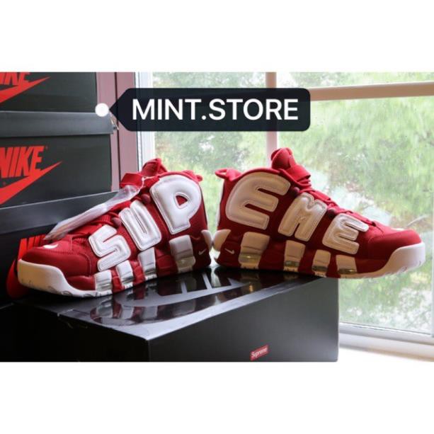 12.12 Xả kho ( SALE SỐC - Video ) Giày Sneaker Uptempo Supreme Red ^ *