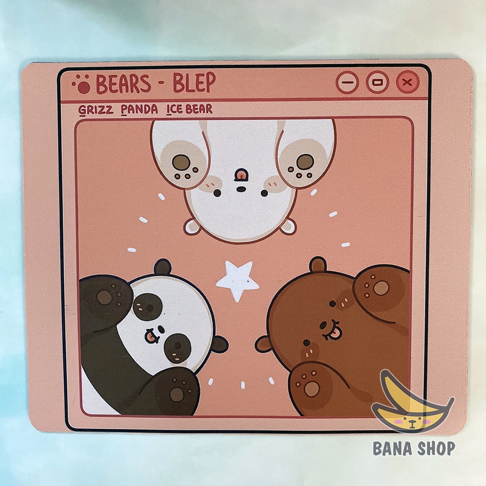 Miếng lót, bàn di chuột anh em gấu bare bears Chúng tôi đơn giản là gấu