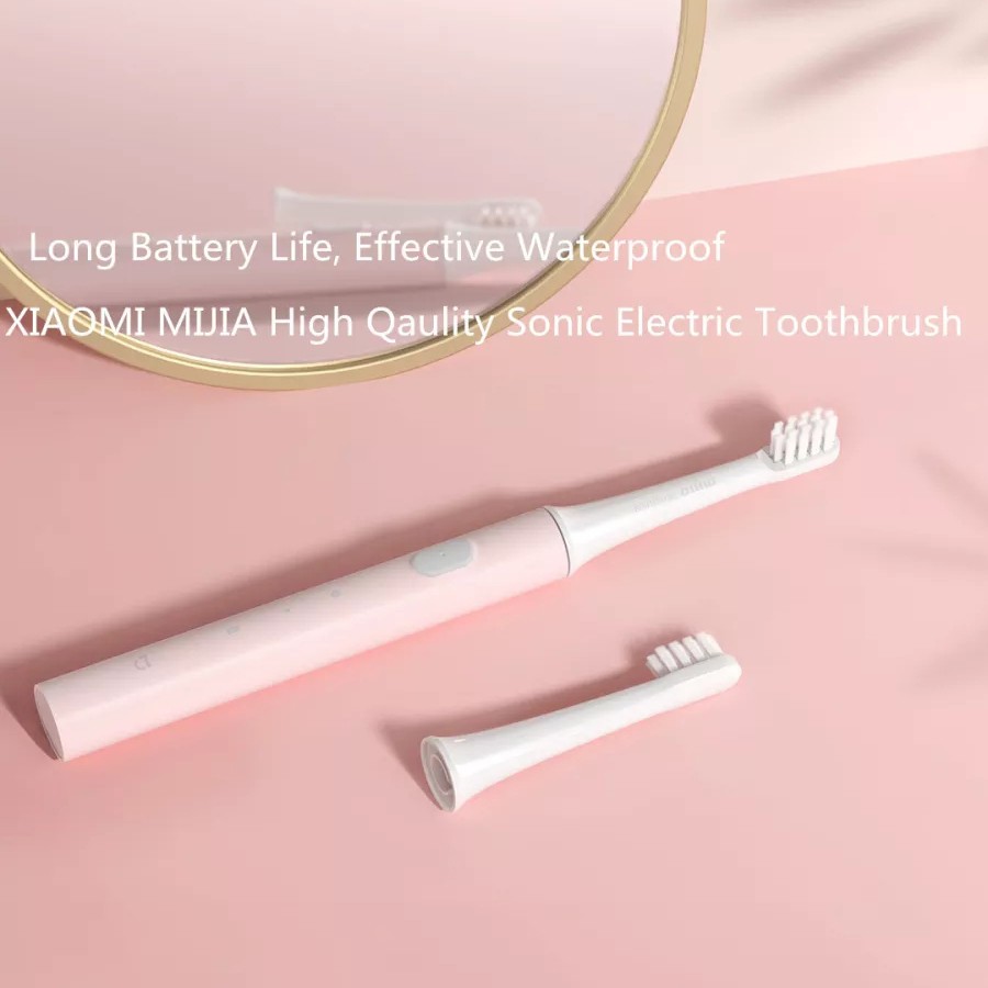 Xiaomi Youpin Set bàn chải đánh răng điện và đầu thay thế   Sonic T100 siêu âm tự động sạc USB chống nước