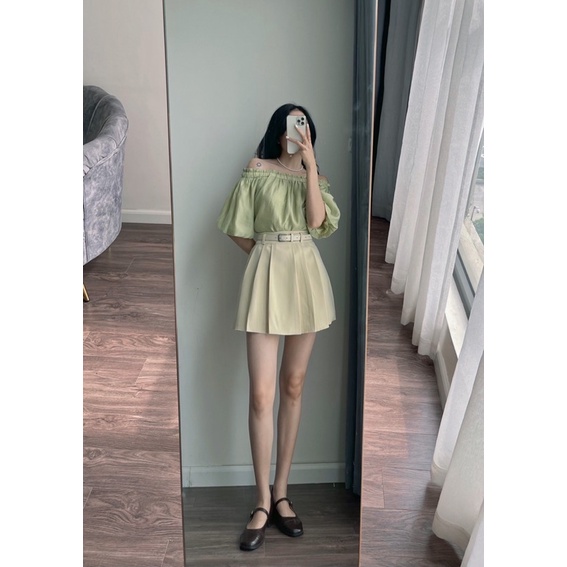 ORENI SKIRT - chân váy xếp li tặng kèm đai REGEN