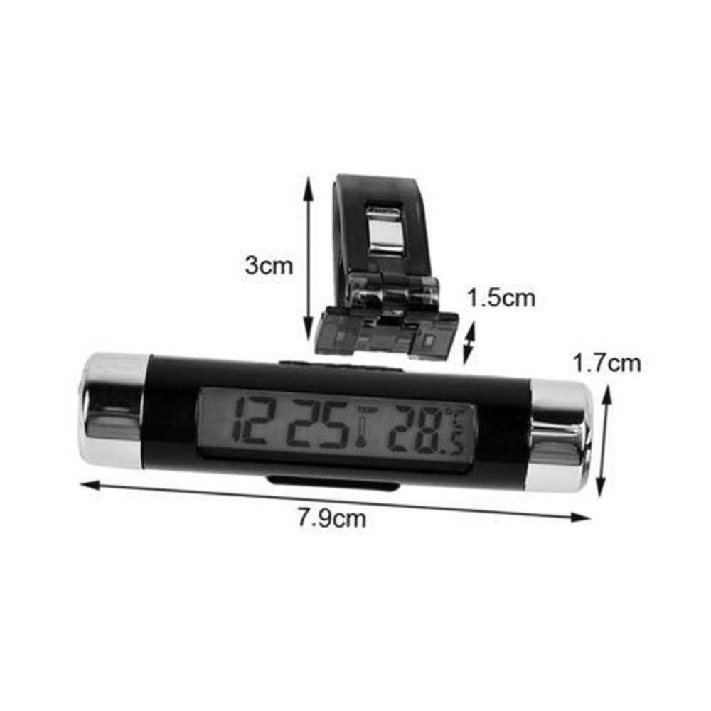 Đồng Hồ Kỹ Thuật Số LCD Hiển Thị Nhiệt Độ Xe Hơi Thiết Thực Mới