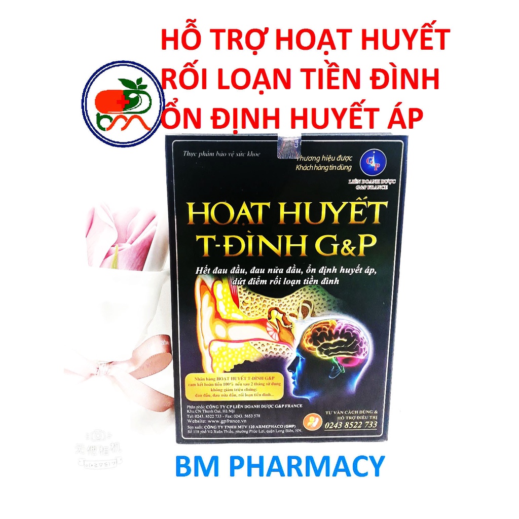 (CHÍNH HÃNG) Viên uống HOẠT HUYẾT T-ĐÌNH G&P, giảm đau đầu, chóng mặt, ù tai, đau vai gáy, bổ huyết