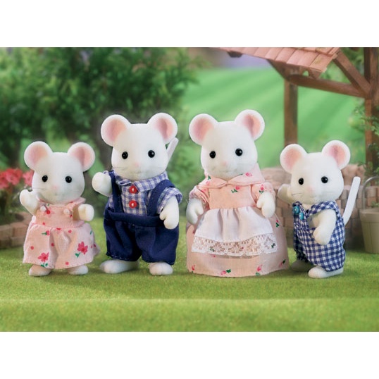 Đồ Chơi Sylvanian Families Gia Đình Chuột Trắng White Mouse Family