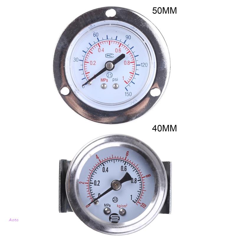Đồng Hồ Đo Áp Suất Aoto 0~1.0MPa 0~150psi Với Giá Đỡ Hai Đầu 1/8 Hoặc 1/4
