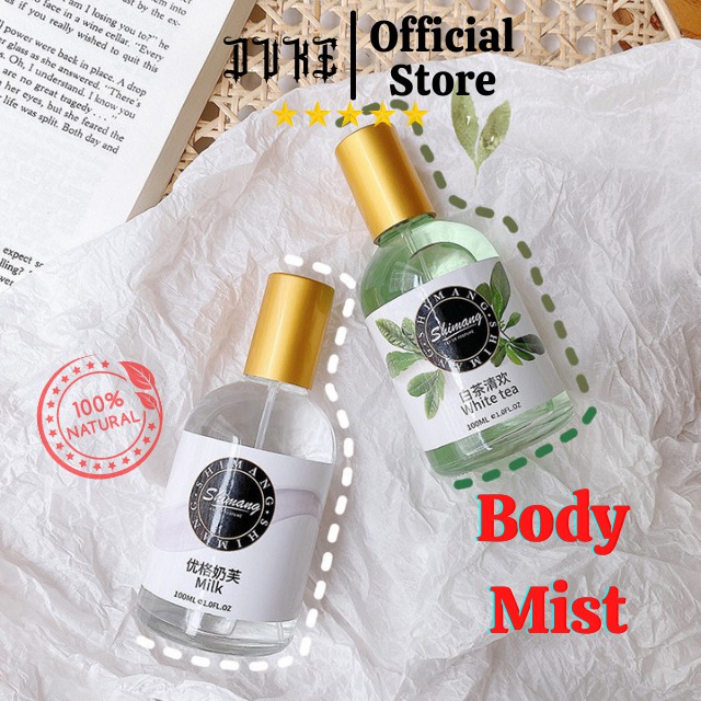 Xịt Thơm Body, Xịt Toàn Thân Body Mist Shimang Hương Tự Nhiên Mùi Dễ Chịu Dung Tích Lớn Dùng Cực Thích