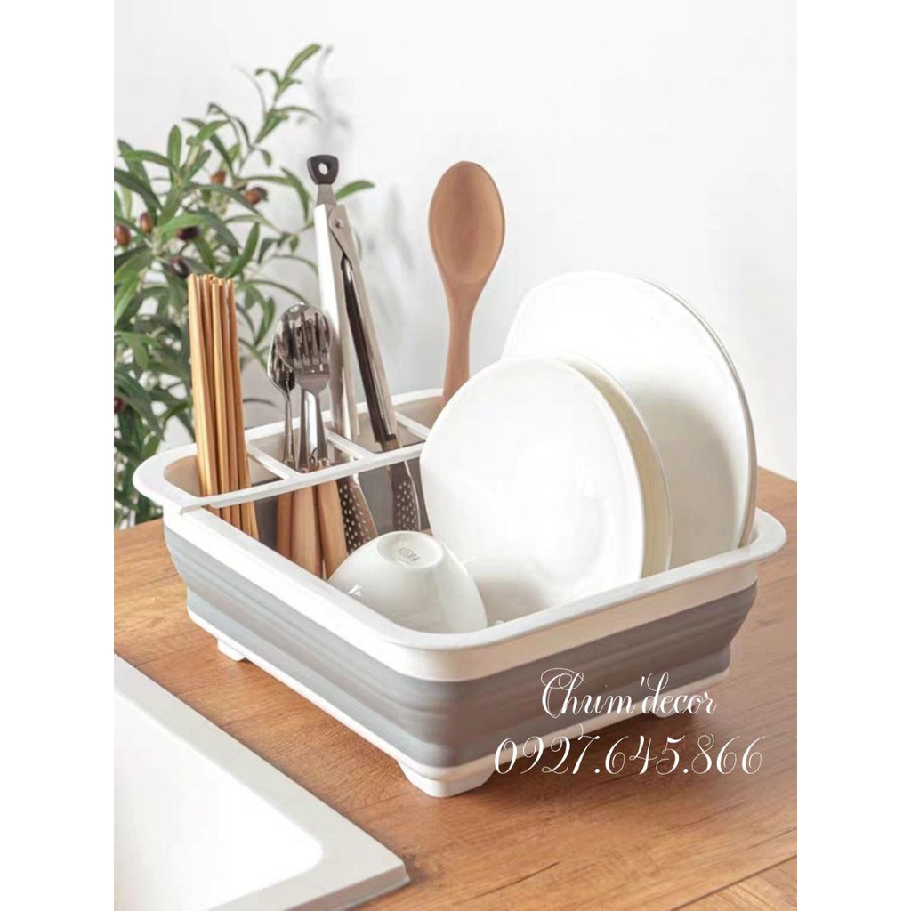 giá đựng bát đĩa gấp gọn tiện dụng trong nhà bếp B14