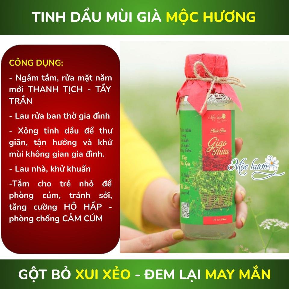 [Quà Tết Tân Sửu] Nước tắm giao thừa Mùi già Mộc Hương [GỘT BỎ XUI XẺO - MANG LẠI MAY MẮN CHO GIA CHỦ]