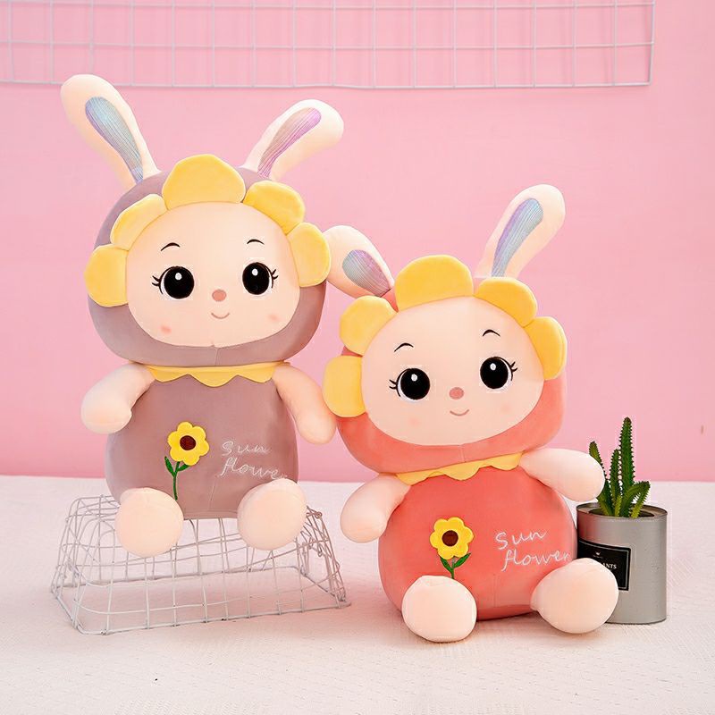 Gấu Bông Thỏ Hoa Mặt Trời Joujou Sun Flower Nhồi Bông Cho Bé Mềm Mịn Cute Dễ Thương Babi Mama G07