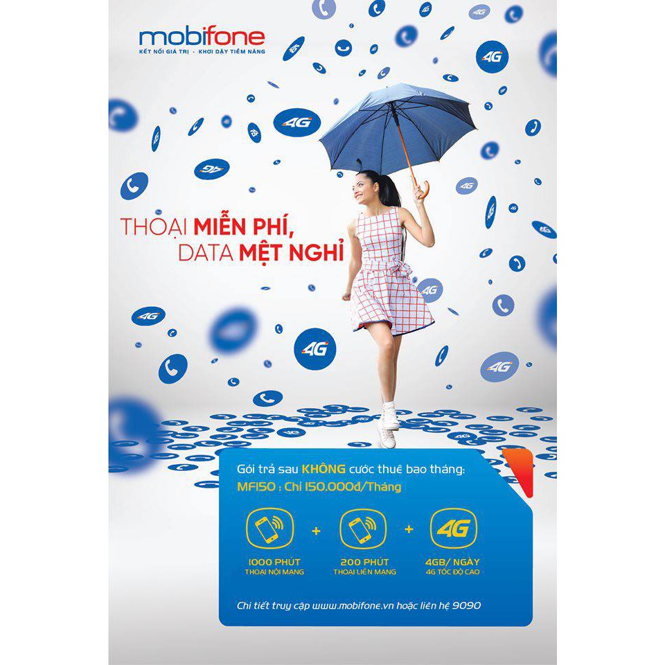 Sim 4G MobiFone Gói cước MF150, 6MF150, 12MF150 (4gb/ ngày) giá rẻ nhất thị trường