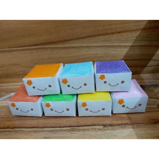 Squishy giấy đậu hũ nhiều màu đáng yêu