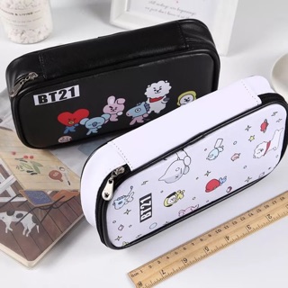 Hộp bút da hoạ tiết BT21 siêu sịn sò