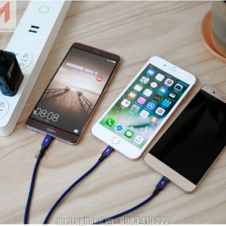 Cáp sạc 3 đầu ( Lightning, Micro USB, Type C) chính hãng Baseus