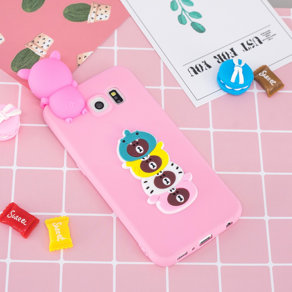 Ốp điện thoại silicon thiết kế hoạt hình dễ thương cho Samsung S6 Edge | BigBuy360 - bigbuy360.vn