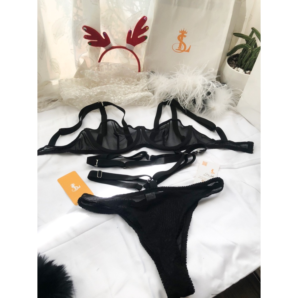Đồ Lót Xuyên Thấu Đẹp Cao Cấp Siêu Gợi Cảm - Set Đồ Lót Quyến Rũ Dây Ngang Eo Tôn Dáng | SexyLady_SL80 [CHE TÊN SP 100%] | BigBuy360 - bigbuy360.vn