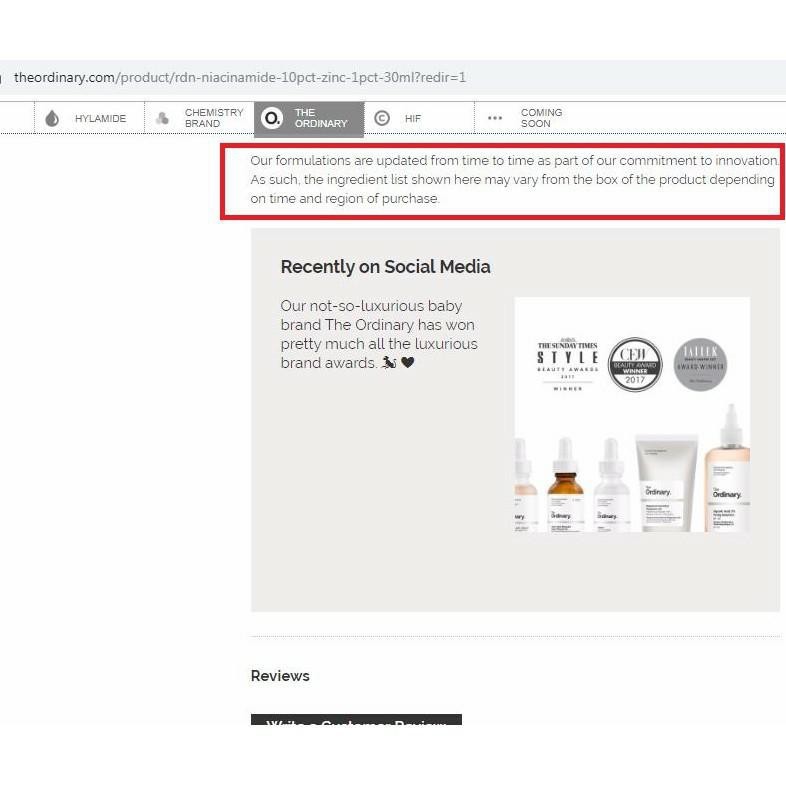 Tinh chất Niacinamide 10% + Zinc 1% - The Ordinary | BigBuy360 - bigbuy360.vn