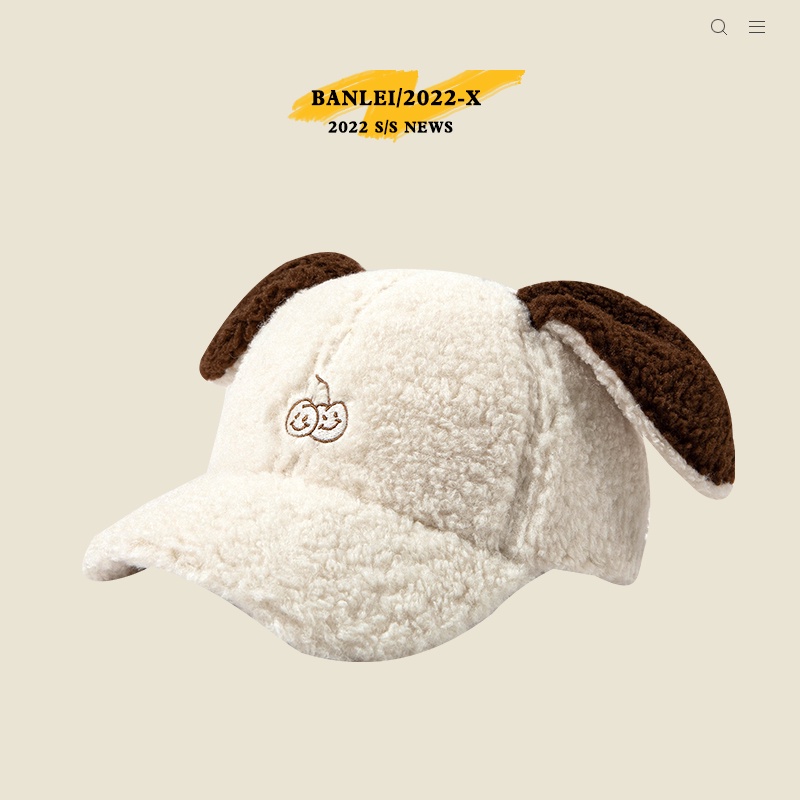 Mũ Lưỡi Trai Phối Lông Dày Dặn Ấm Áp Dễ Thương Phong Cách Hàn Quốc