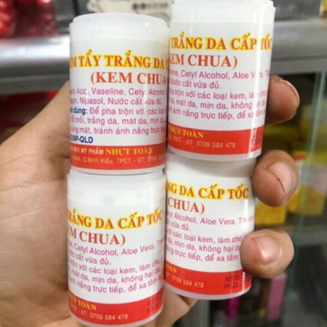 Kem kích trắng da, Kem Chua chính hãng