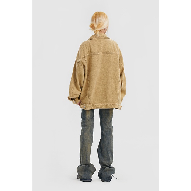 Áo khoác Denim Make it Rain dáng rộng phong cách Hàn Quốc
