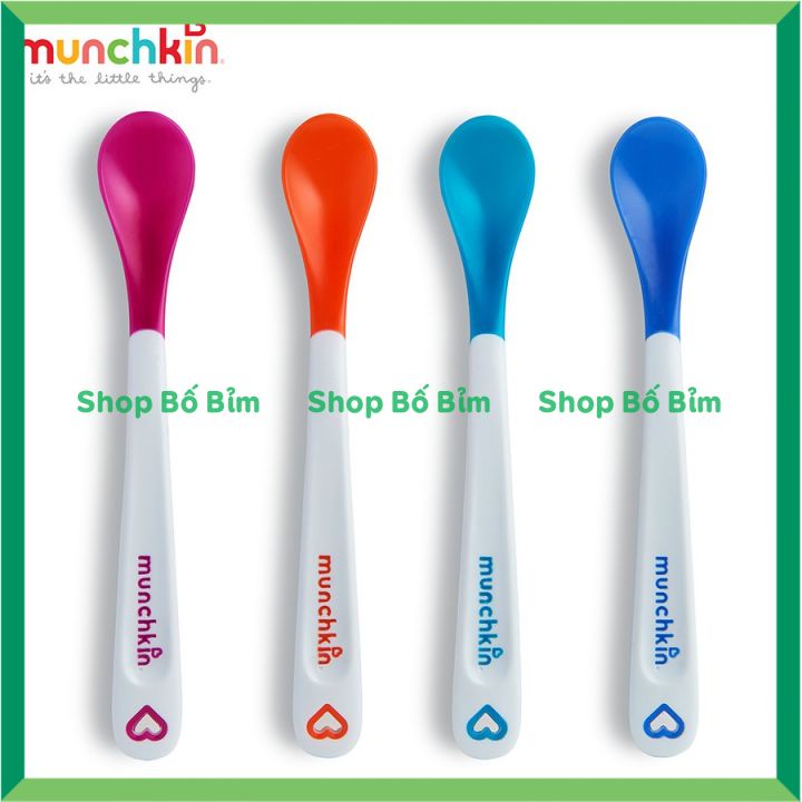⚡Chính Hãng - Có Tách Lẻ⚡ Thìa Ăn Dặm Silicon Báo Nóng Munchkin