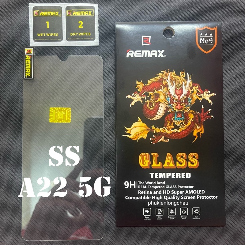 (R11)Miếng Dán Cường Lực Samsung A22 5G Trong Suốt Mỏng Chính Hãng Remax