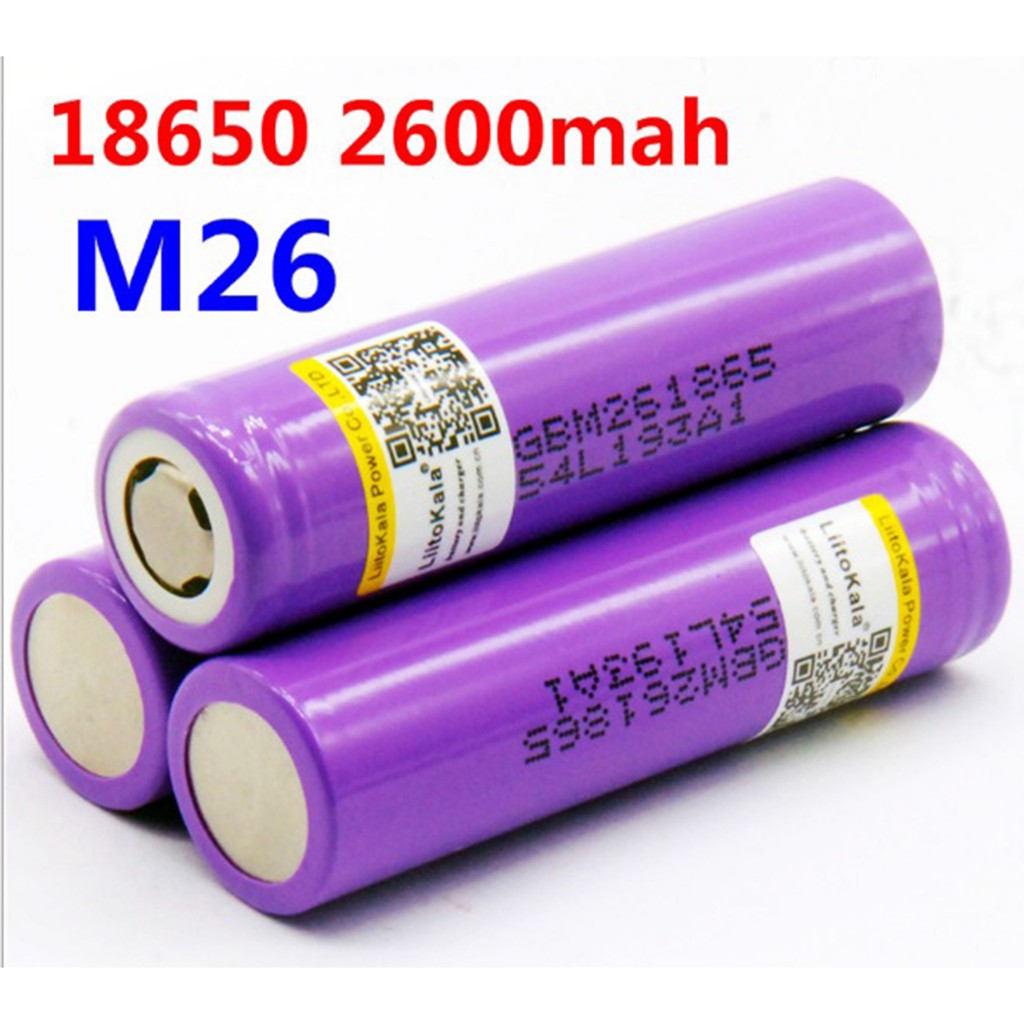 Pin sạc Lithium 18650 LG M26 2600mAh xả 10A