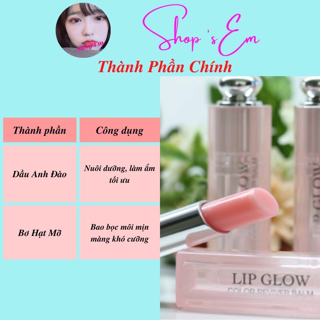 Son Dưỡng Môi Dior Addict #001 #004 Bản Mini 1.5g New 2022 Thiết Kế Nhỏ Nhắn, Màu Sắc Quyến Rũ, Độ Bám Màu Tốt