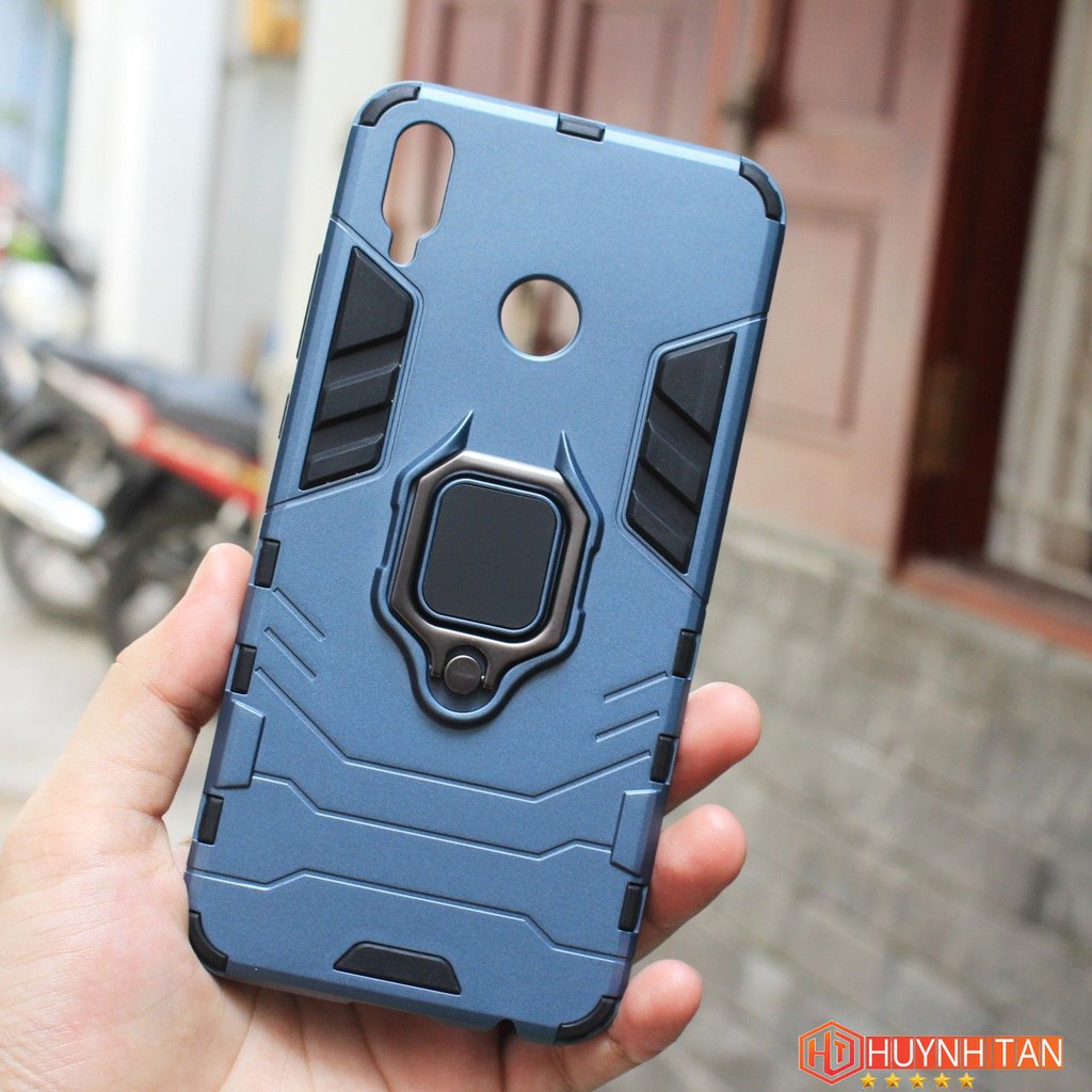 Ốp lưng Honor 8X cao su chống sốc Iron Man ver 2 có Iring (Full Màu)