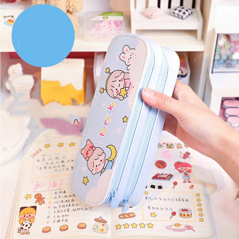 Túi Đựng Bút Chì / Ví Có Khóa Kéo Sức Chứa Lớn Phong Cách Cổ Điển Dễ Thương Tiện Dụng Mang Theo Du Lịch