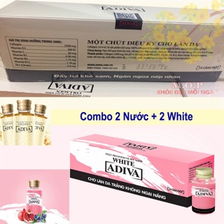 Combo 2 WHITE ADIVA + 2 COLLAGEN ADIVA (14 lọ/ hộp) (CHÍNH HÃNG)