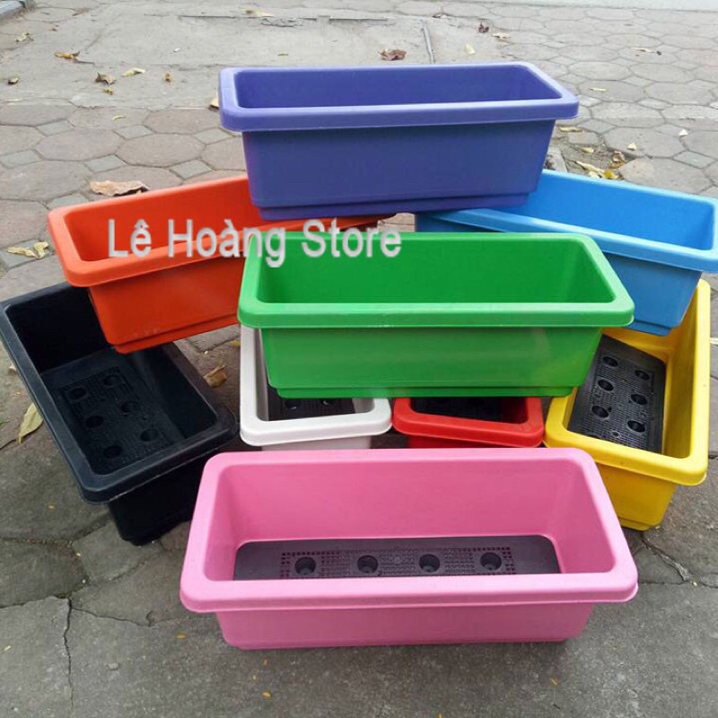 combo 10 chậu nhựa dài thông minh size 48x20x16cm