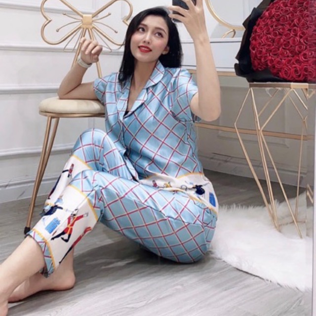Đồ ngủ♛ Bộ ngủ lụa SATIN lính chì siêu mềm mịn, Free ship 🌳nhập mã SHOPG9K giảm 9k