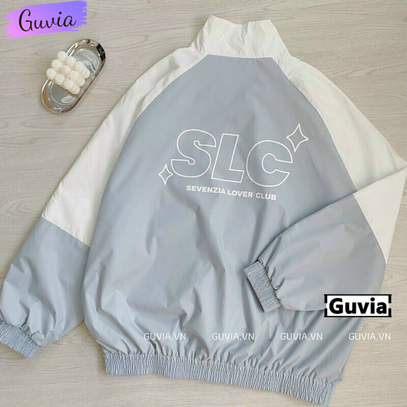 Áo Khoác Dù SLC Lớp Form Rộng Nam Nữ Unisex, Áo Gió Bomber Bóng Chày Chống Nắng Ulzzang GUVIA