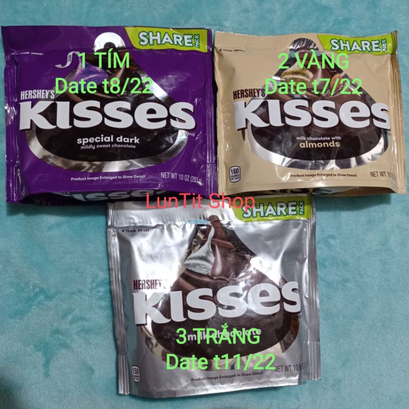 Socola hershey's Kisses chocolate gói 283g của Mỹ