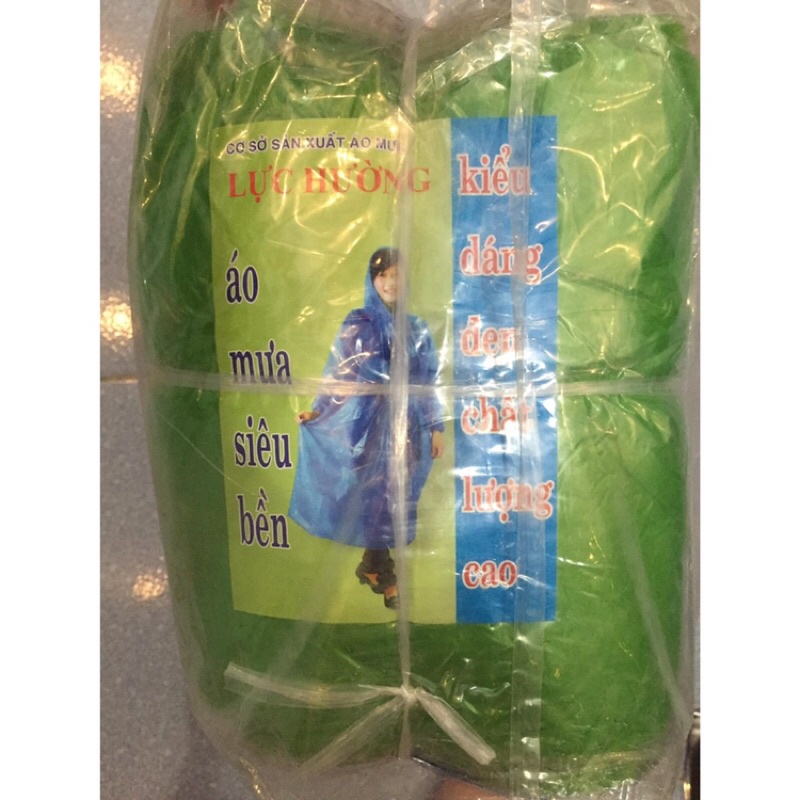 Bịch 50 áo mưa dùng 1 lần loại màu, áo mưa nilong