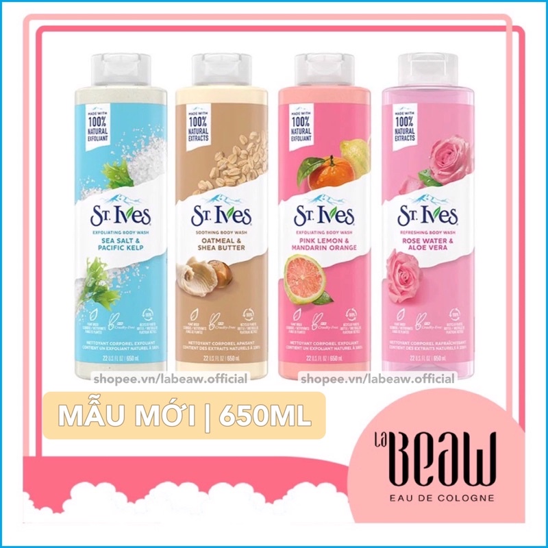 [MẪU MỚI] Sữa tắm STIVES 650ML Mỹ dưỡng ẩm và bám mùi siêu tốt trên da