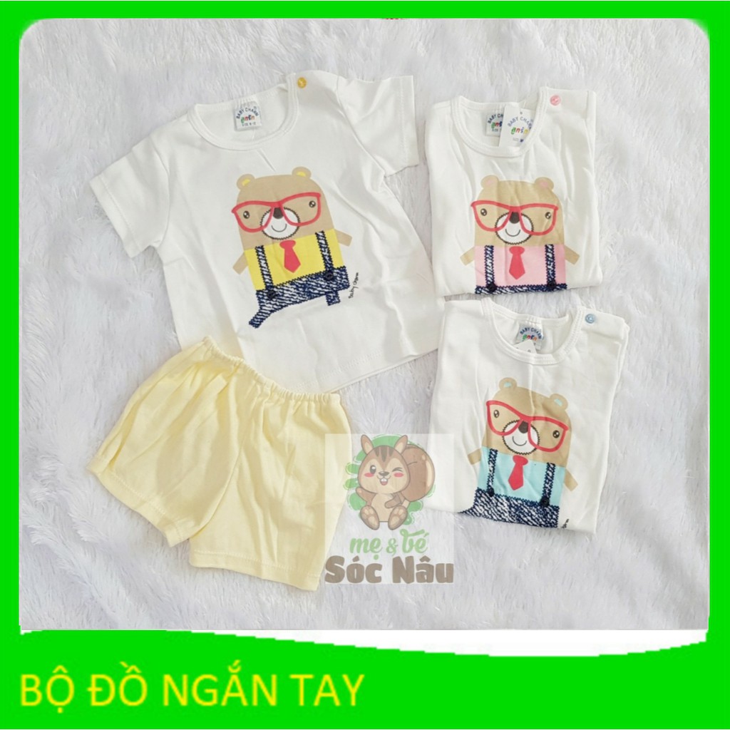 Đồ bộ ngắn tay cho bé từ 3 đến 12 tháng Baby Charm Thái Lan