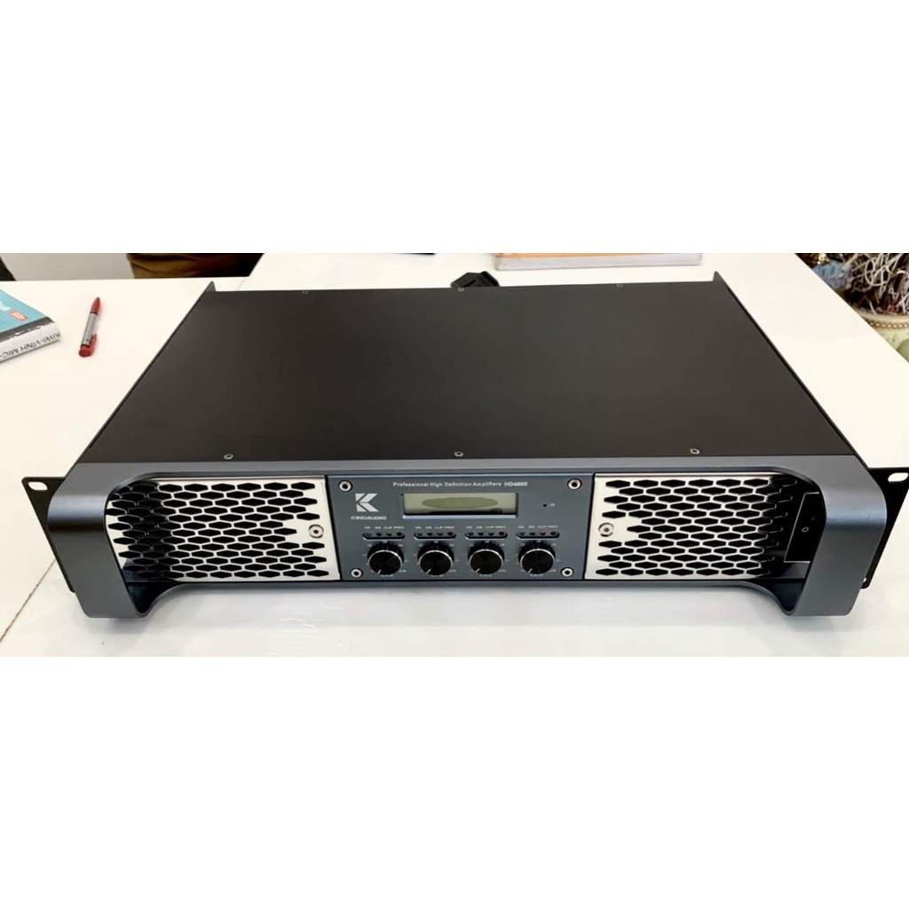 Đẩy Công suất 4 kênh KING AUDIO model HD 4800, nguồn xuyến đồng, mạch CLASS H công xuât 4000W, 48 sò lớn.  có thể chuyển