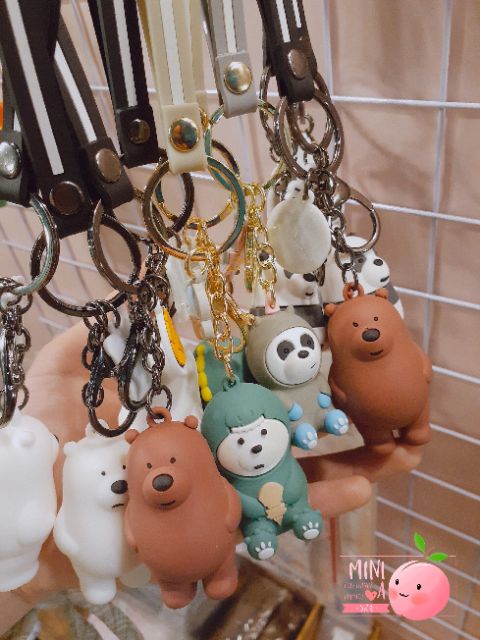 Móc KHÓA WE BARE BEARS 3 CHÚ GẤU