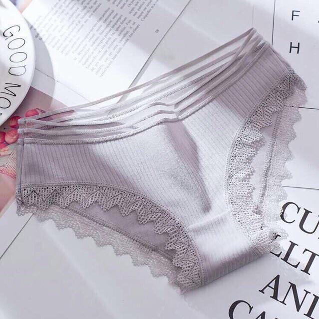 Quần Lót Gân Tăm Viền Ren Siêu Đẹp-