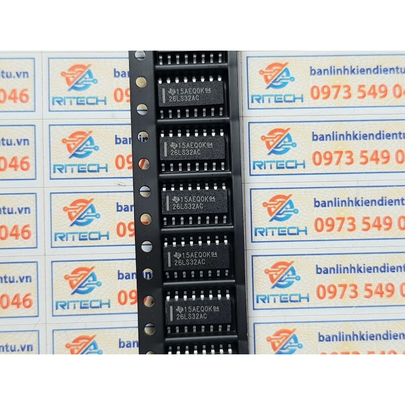 [Combo 3 con] 26LS32AC, AM26LS32ACDR IC Chuyên Dụng SOP-16 3.9mm
