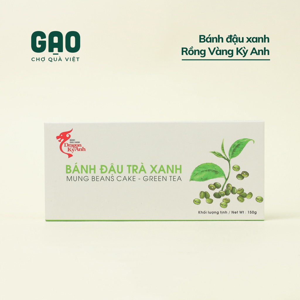 Bánh đậu xanh - Rồng Vàng Kỳ Anh - Nguyên vị, Trà xanh, Sầu riêng, Than tre