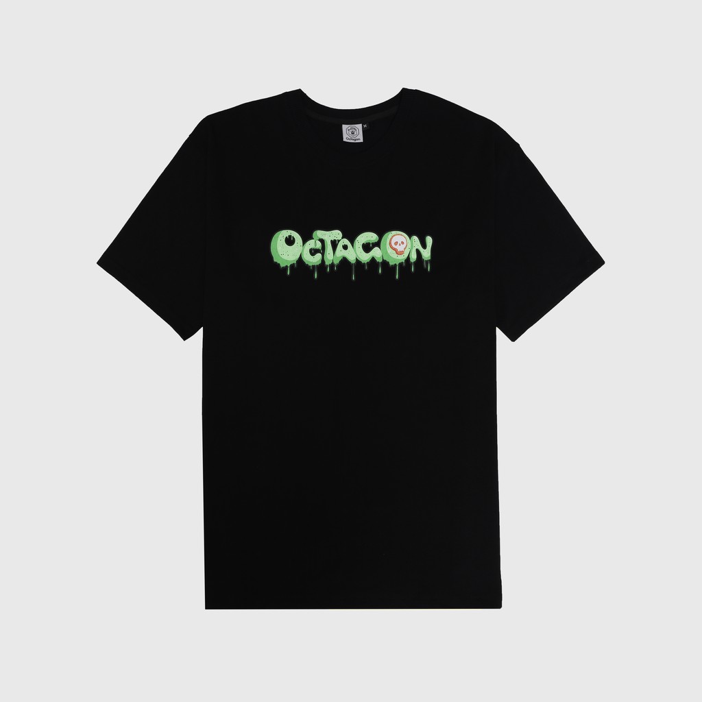 Áo Thun Tay Lỡ Nam Nữ OCTAGON PSYCHO BEAR Màu Đen Form Oversize
