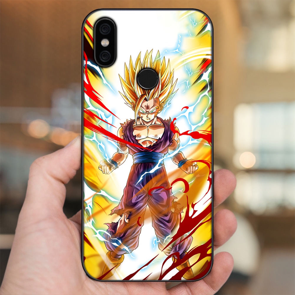 Ốp lưng Xiaomi Mi A2, Redmi 6X viền đen in hình Gohan Dragon Ball