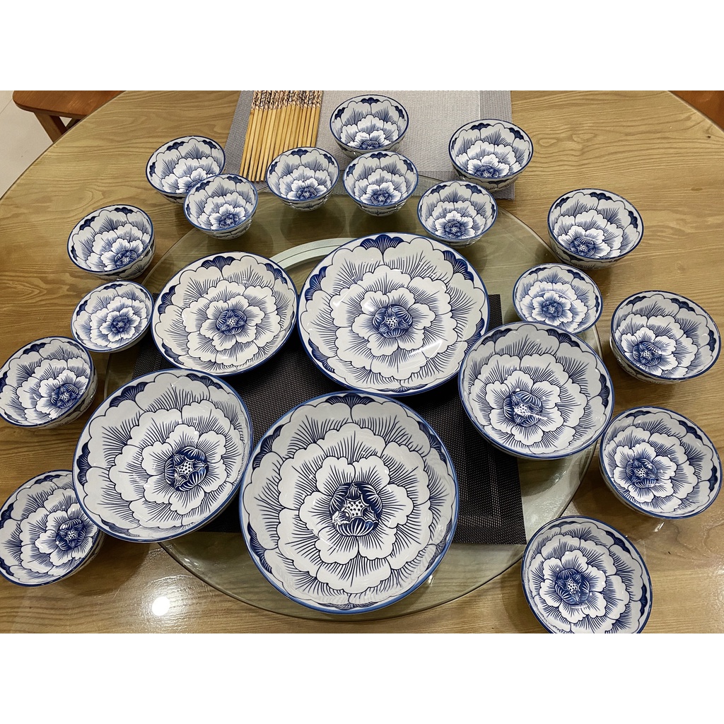 Bộ 10 Chén Ăn Cơm Bát Tràng Cao Cấp, Bát Cơm Cổ, Chén Cơm