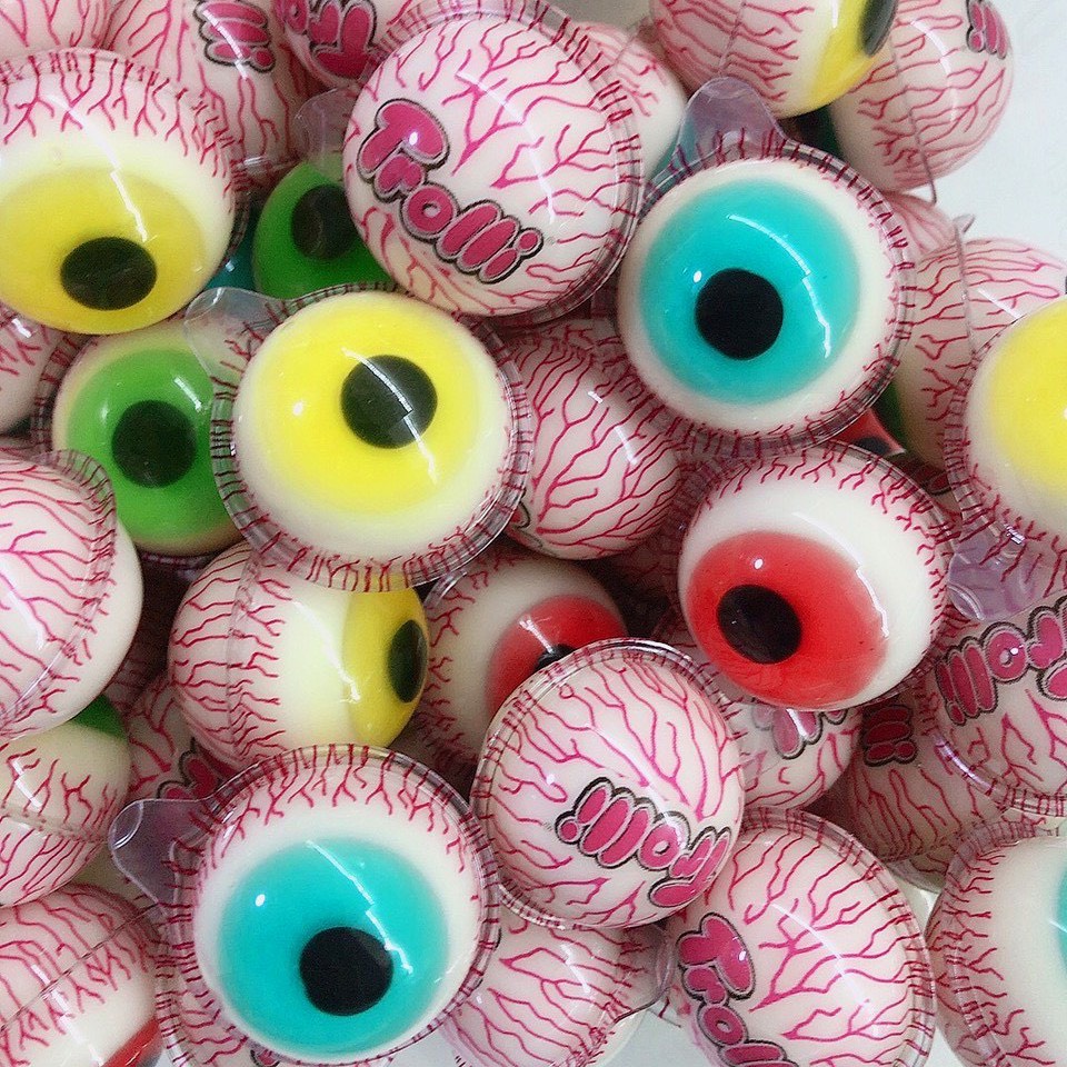 Kẹo Dẻo Trolli ⚡ CỰC NGON ⚡ 1 Viên Kẹo Trolli Con Mắt Popeye Đức Không Tẩm Màu, Kẹo Nhiều Vitamin và dinh dưỡng