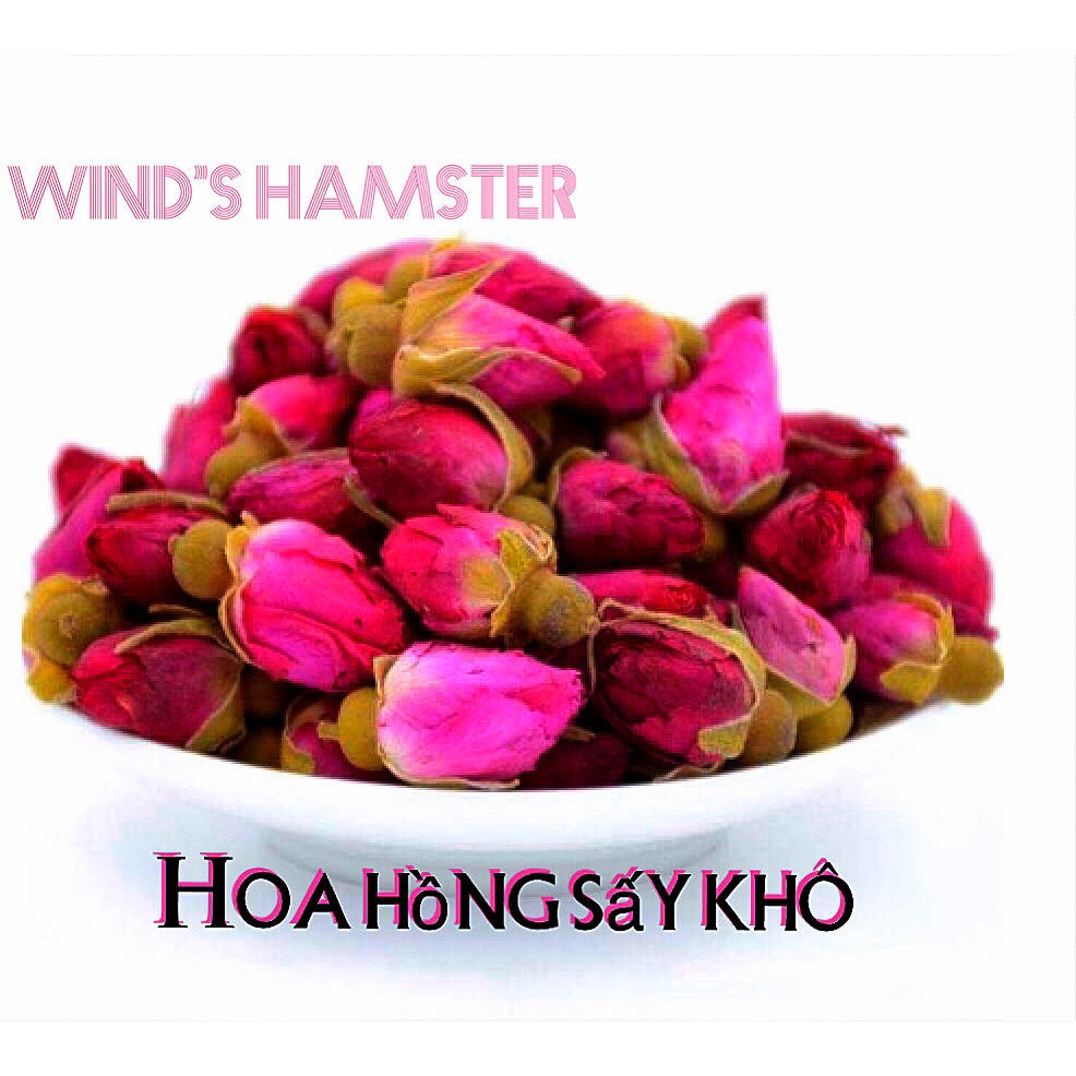 (Chất như hình) Hoa hồng khô, hoa đậu biếc giảm stress cho hamster và