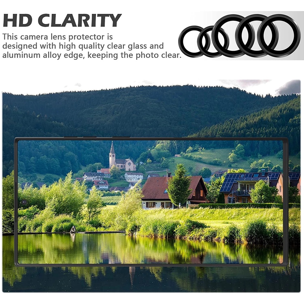 Galaxy S22 Ultra Metal Ring Tempered Glass Full Cover Camera Lens Protectors For Samsung Galaxy S22 Ultra 5G