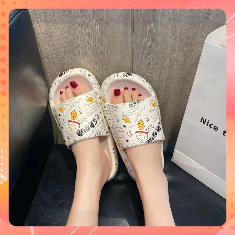Dép nữ thời trang hoạ tiết chuông gió, dép bánh mì unisex nam nữ thời trang đi biển, đi chơi SP2
